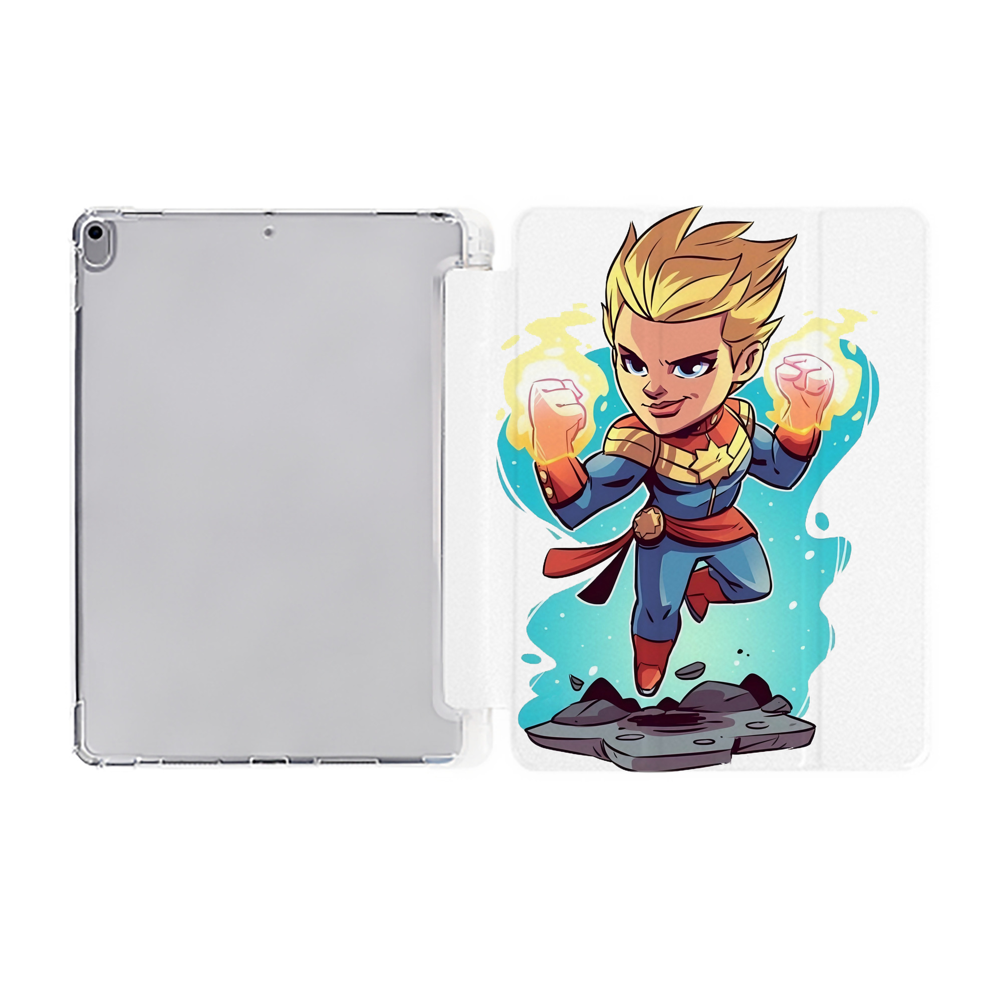 （画像用） アベンジャーズ The Avengers IPad ケース ペン収納付き 三つ折りスタンド PUレザー×シリコン 対応機種9.5/10.5/10.9インチ